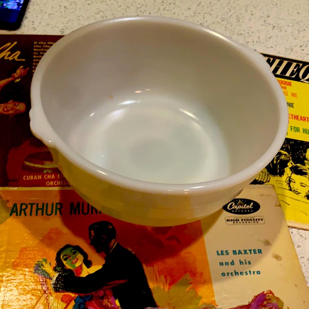 Milk Glass Mixing Bowl